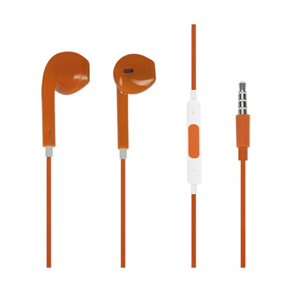 iPhone 5/6 Mikrofonlu Kulaklık (3.5mm Jak) - Turuncu Kulaklık Fiyatı