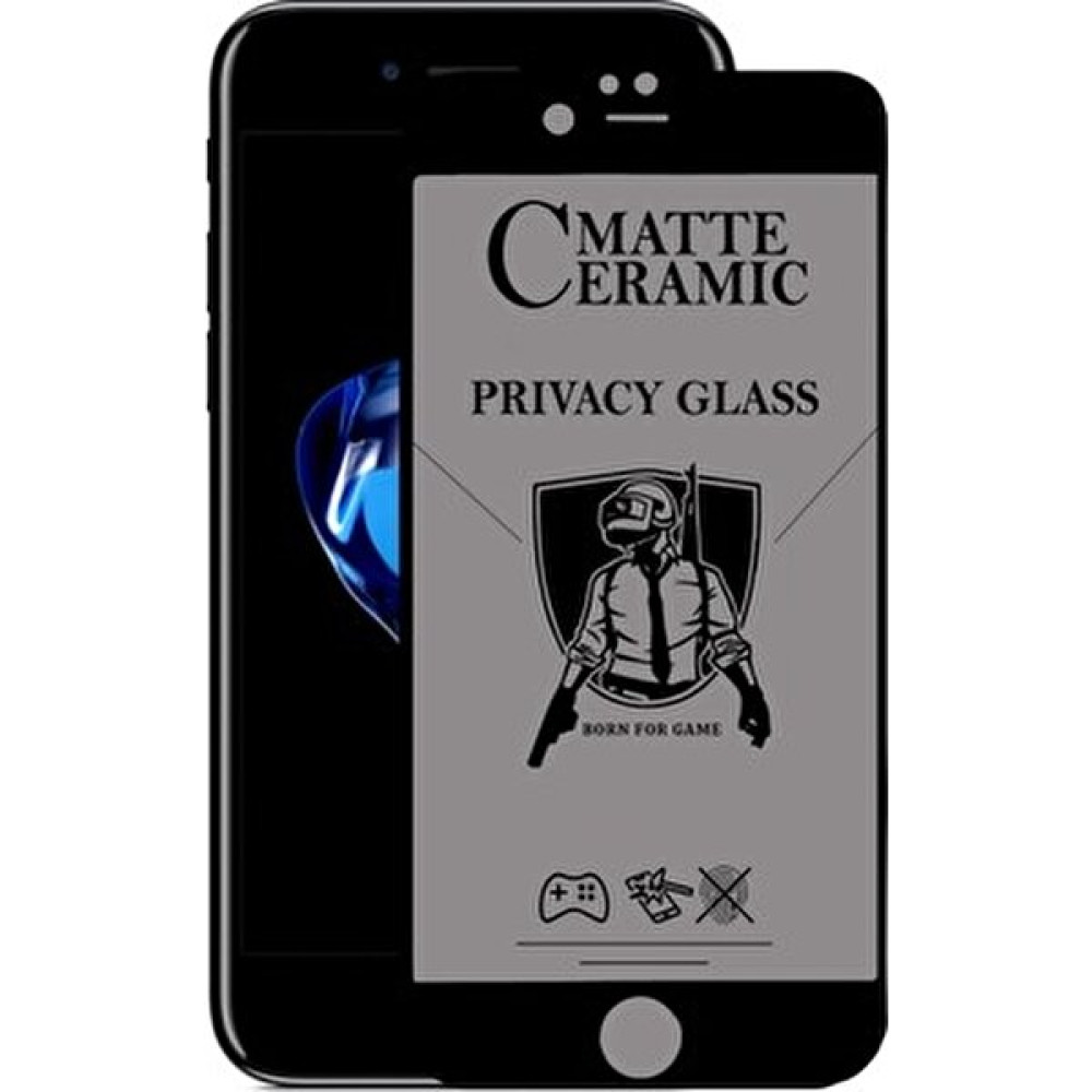 iPhone 7 Plus/8 Plus Siyah Mat Parmak Izi Bırakmayan Hayalet Ekran Koruyucu - iPhone 7/8 Plus - CS Siyah Cep Telefonu Ekran Koruyucusu Fiyatı