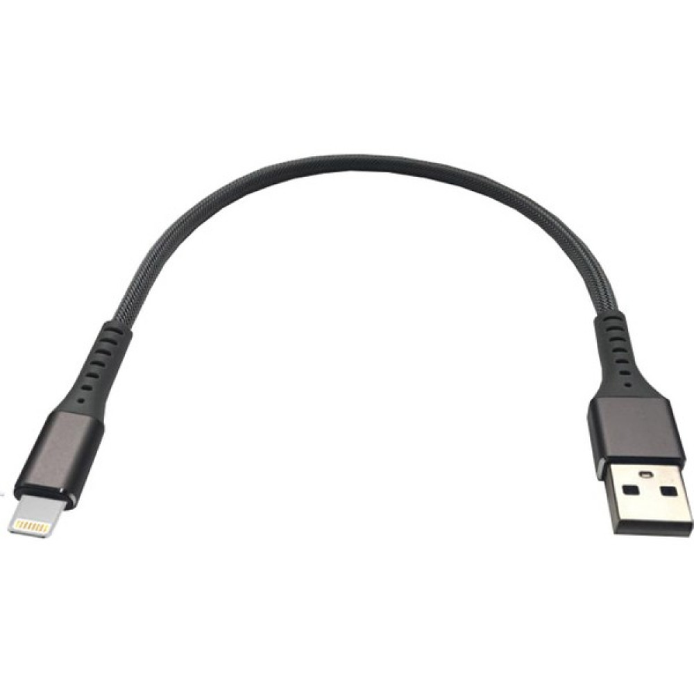 iPhone Lightning örgülü şarj ve data kablosu kısa powerbank kablo 30 cm - Siyah Cep Telefonu Kablosu Fiyatı