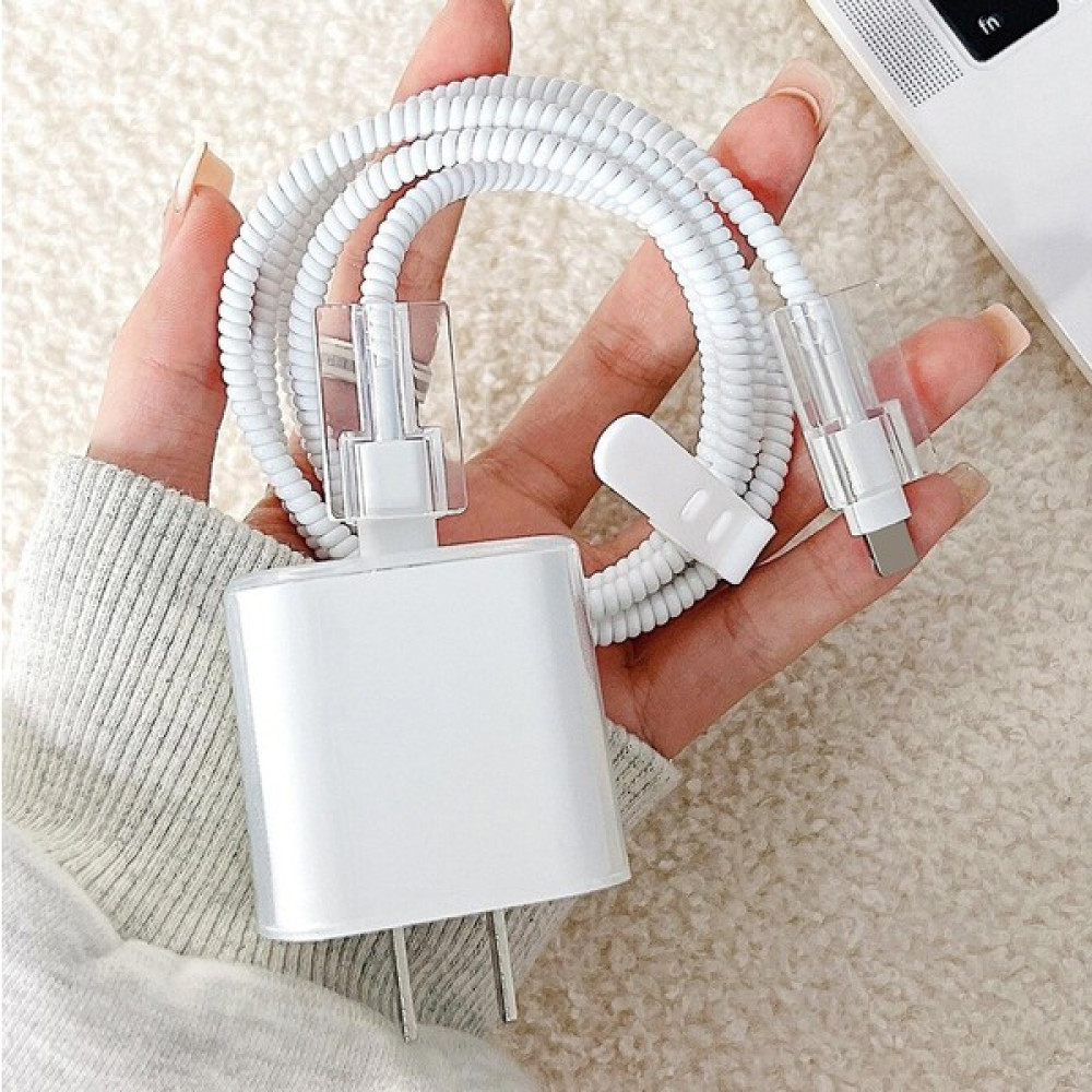 Iphone Veri Kablosu Koruyucu Kılıf Iphone Hızlı Şarj 20W Şarj Cihazı Koruyucu Kılıf (Yurt Dışından) - Beyaz Cep Telefonu Kablosu Fiyatı