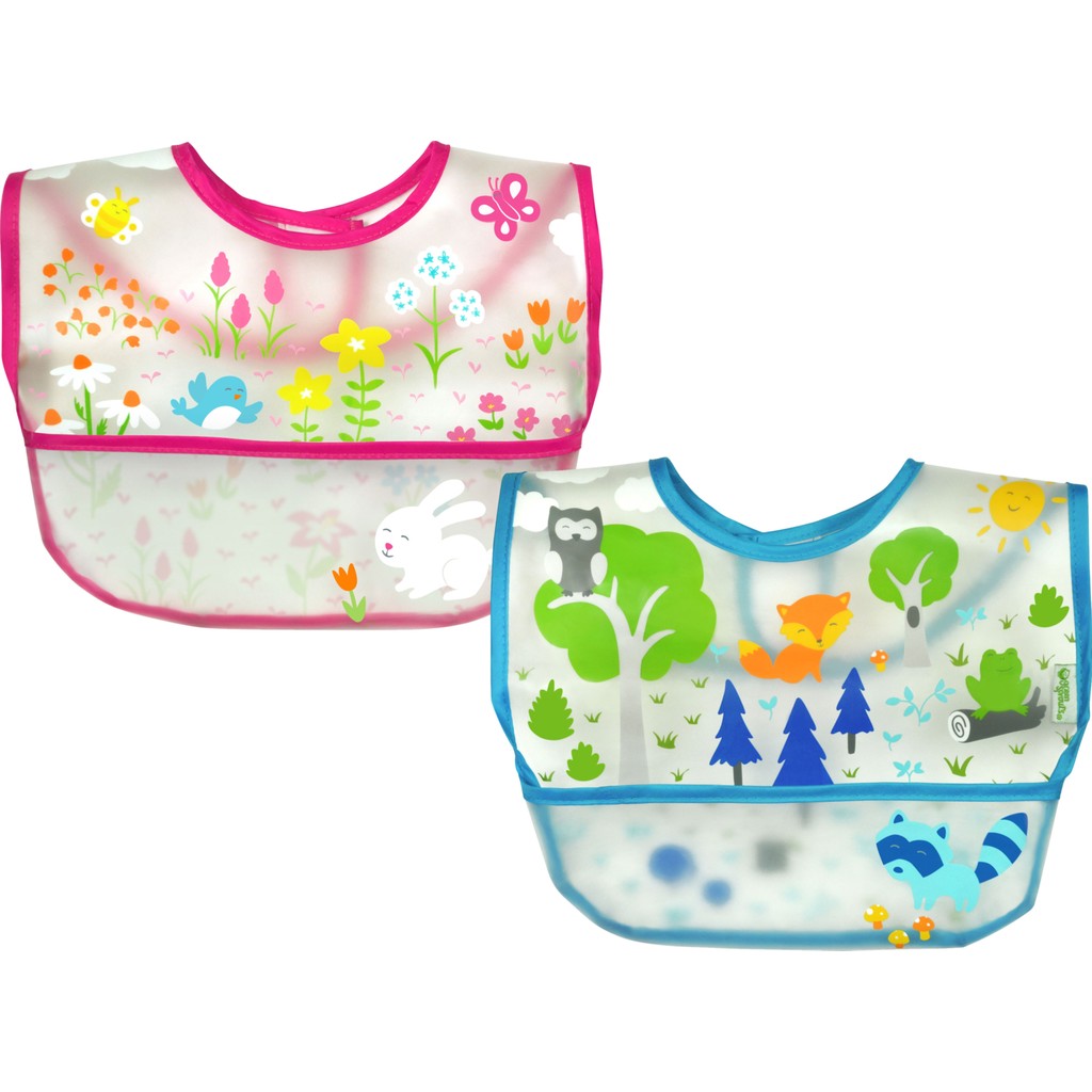 iplay Alt Açma Hediyeli, 2 Adet, bir Mavi ve bir Pembe Su Geçirmez Bebek Cırtlı Mama Önlüğü 2'li Paket 9-18 Ay Eva Kumaş - Pembe - Mavi - 9 - 18 Ay Diğer Fiyatı