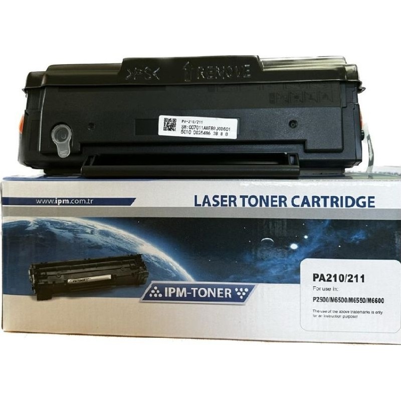 IPM-TONER Pantum PA210 / PA211 Uyumlu Toner - Pantum P2500W / M6500 Pantum PA210 / PA211 Uyumlu Toner - Pantum P2500W / M6500 - Black - 0,35 - 1,10 kg Diğer Fiyatı
