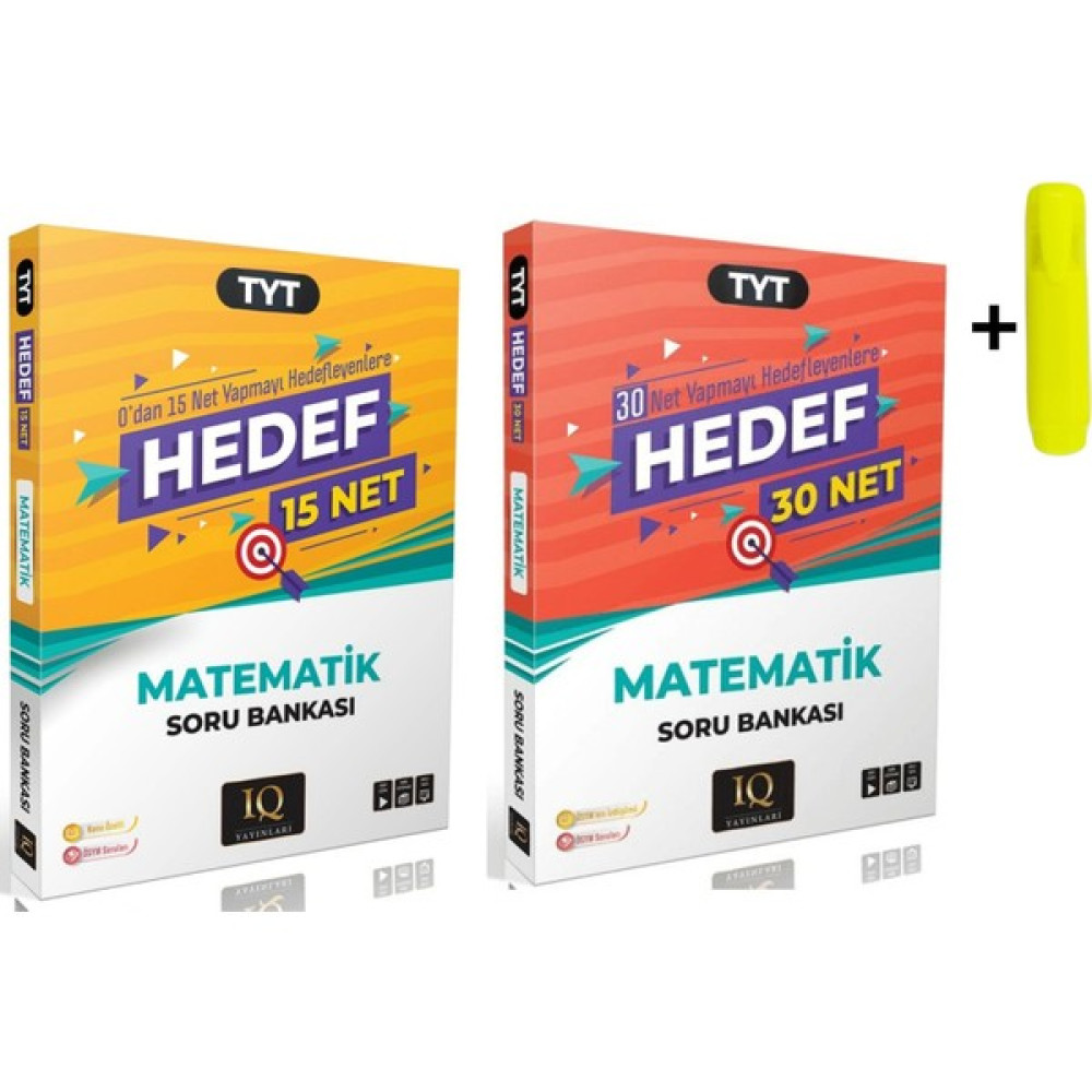 Iq Yayınları Tyt Matematik Hedef 15 Hedef 30 Soru Bankası Seti Temel Yeterlilik Testi (TYT) Fiyatı
