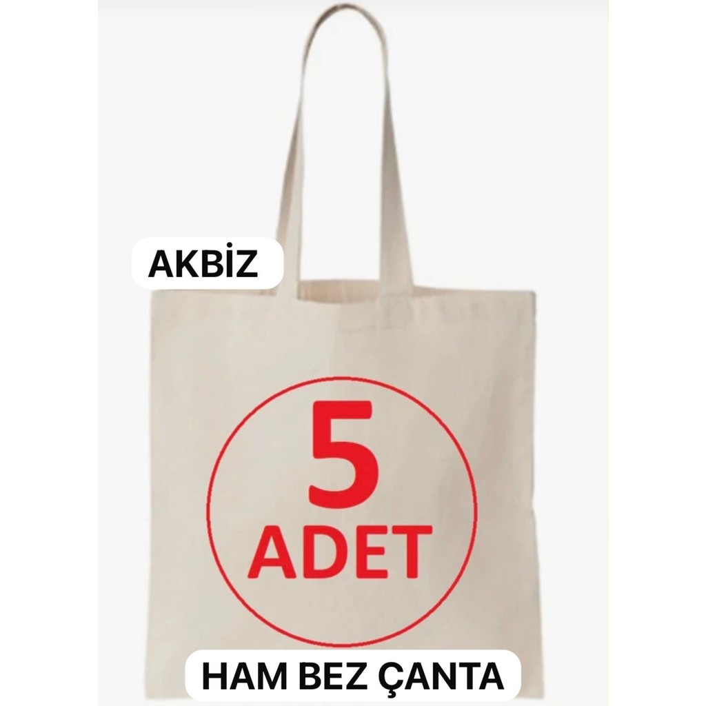 İremcee 5 Adet Baskısız Ham Bez Çanta 35X40 Ebat Kulplu Boyamaya ve Baskıya Uygundur Market ve Plaj Çantası Diğer Fiyatı
