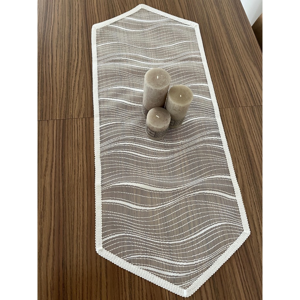 İREMKARAHOME Runner Masa Örtüsü Model 5 - 40 x 100 cm - Beyaz Amerikan Servis Fiyatı