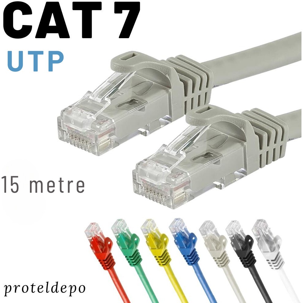 Irenıs 15 Metre Cat7 Kablo Ethernet Network Internet Lan Ağ Kablosu - Gri - 15 m SSD / Solid State Drive Fiyatı