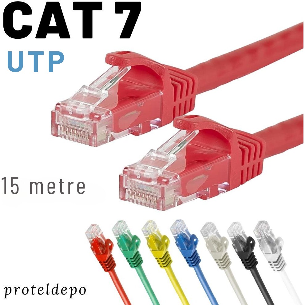 Irenıs 15 Metre Cat7 Kablo Ethernet Network Internet Lan Ağ Kablosu - Kırmızı - 15 m SSD / Solid State Drive Fiyatı