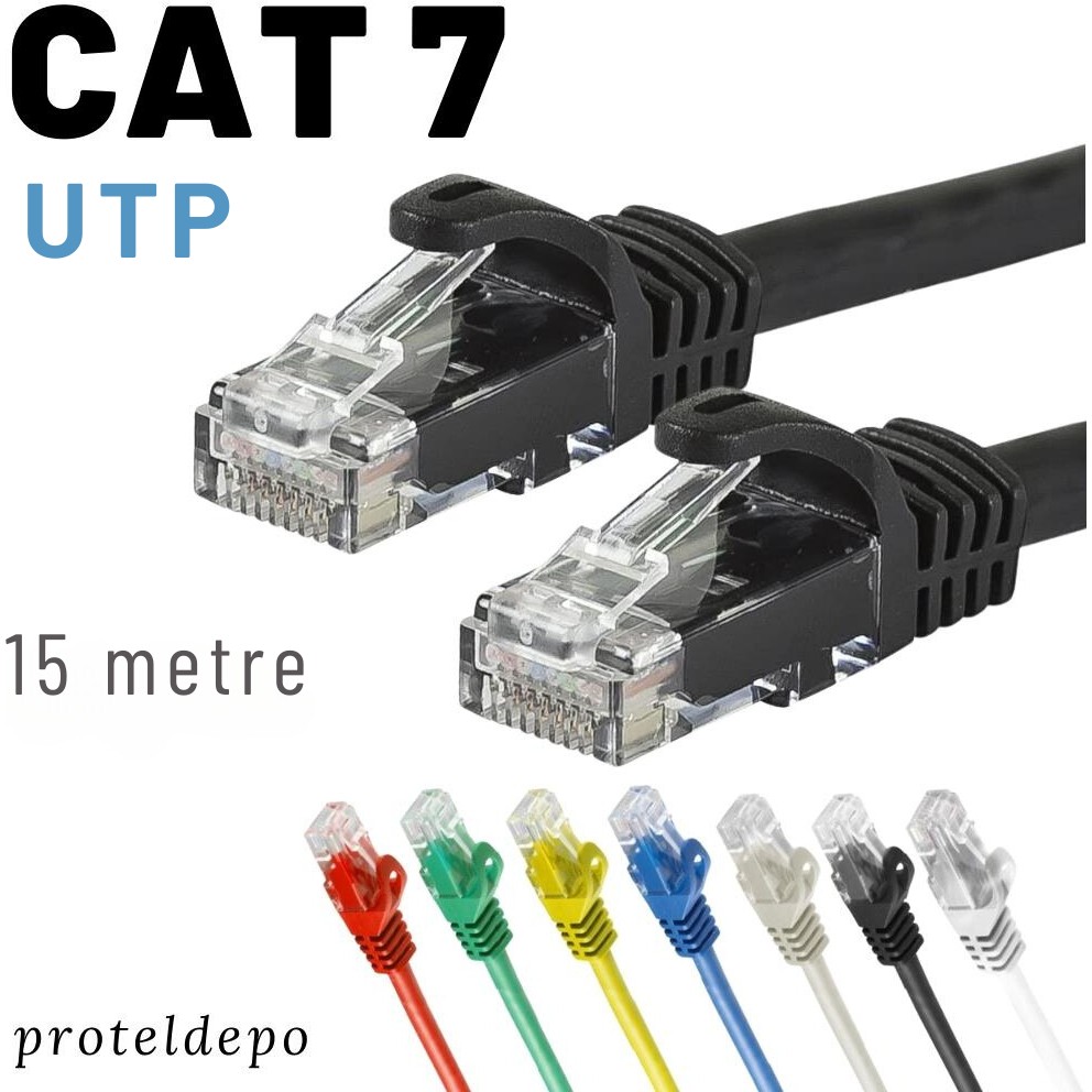 Irenıs 15 Metre Cat7 Kablo Ethernet Network Internet Lan Ağ Kablosu - Siyah - 15 m SSD / Solid State Drive Fiyatı