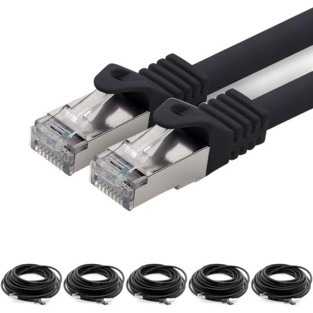 IRENIS 5 Adet CAT7 S/FTP Ethernet (Network, LAN) Kablosu, Siyah, 10 metre - Siyah - 10 m Ağ / Network Kablosu Fiyatı