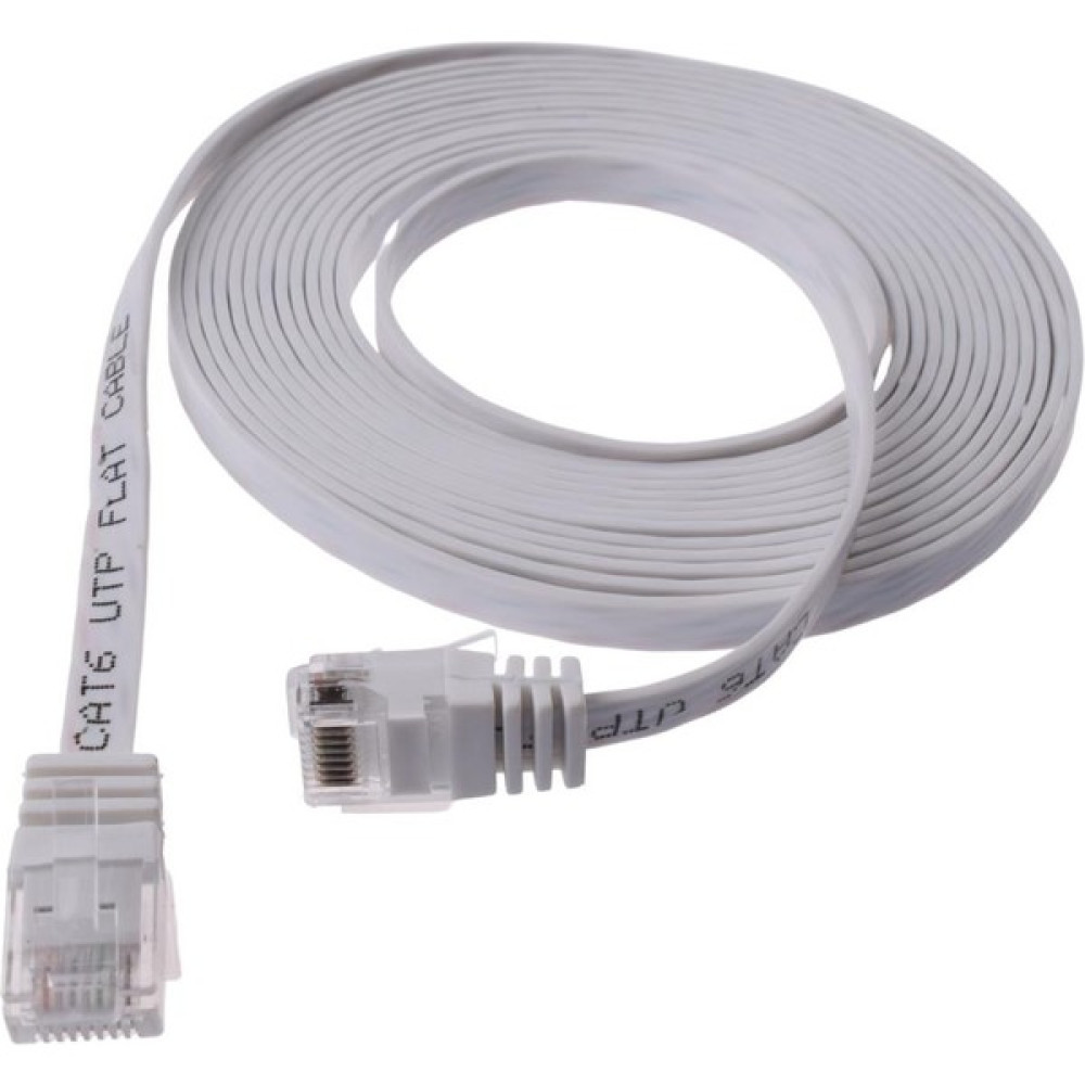 IRENIS CAT6 Yassı Ethernet (Network, LAN) Kablosu, Beyaz, 20 metre - Beyaz - 20 m Ağ / Network Kablosu Fiyatı