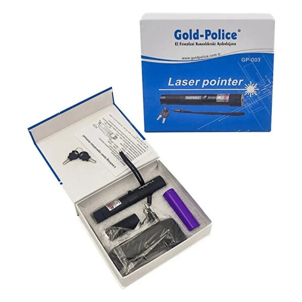 İrhanlar Yeşil Lazer Şarjlı Uzun Menzilli Gold Police GP-003 Pointer Anahtarlı Şık Kutusunda Döner Başlıklı Oto Boyaları Fiyatı