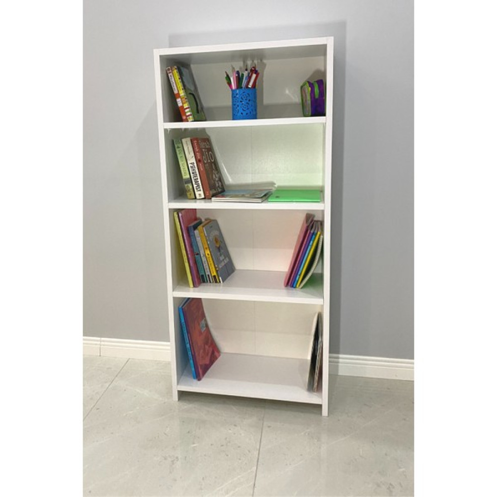 IRMAK 4 Raflı Modern Kitaplık Dosya Kitap Rafı Ofis Ev Rafı Kitap Raf Beyaz Kitaplık Fiyatı