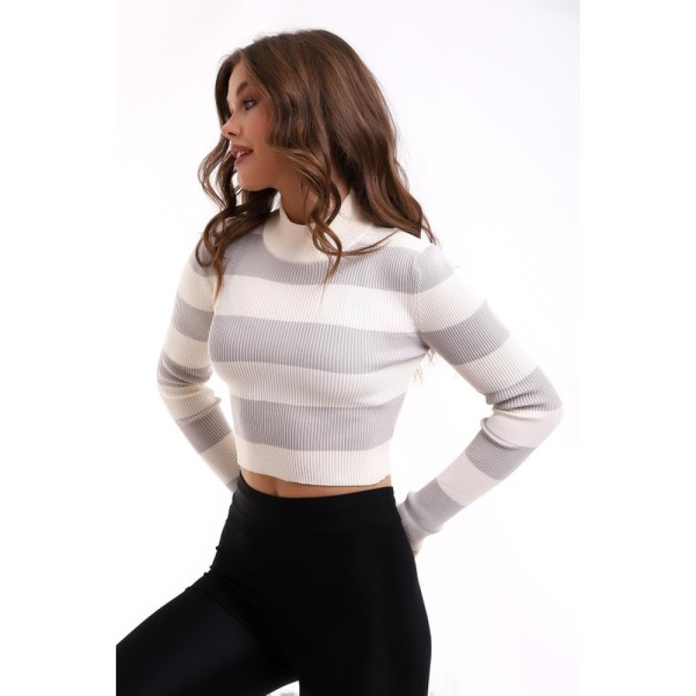 Irmak Kerekli Irmak Store Kadın Çizgili Crop Triko Kazak, Çizgili Kazak, Kadın Kazak, Crop Kazak, Triko Kazak, Bej Taş Kazak Bayan Kazak & Süveter & Triko Fiyatı