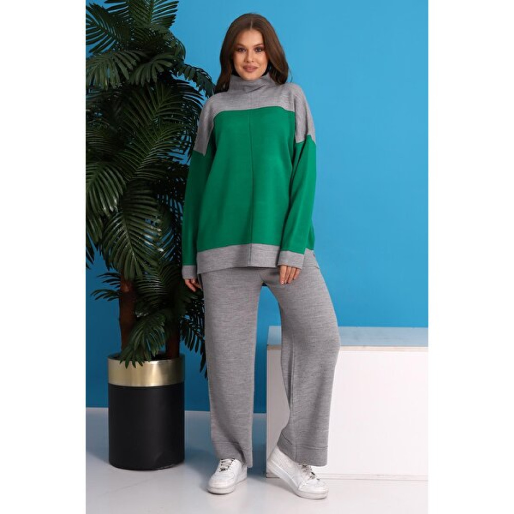 Irmak Kerekli Kadın Oversize Color Block Triko Alt Üst Eşofman Takımı,kışlık Eşofman Takımı, Oversize Eşofman Takımı, Gri Yeşil Eşofman Takımı Kadın Eşofman Fiyatı
