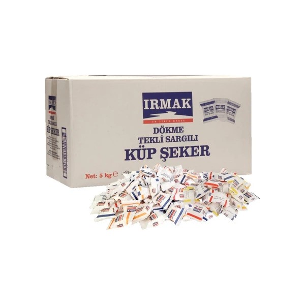 Irmak Tek Sargılı Küp Şeker 5kg Geleneksel Tarif ile Katkısız Lezzetli Şeker Ürünü Diğer Fiyatı