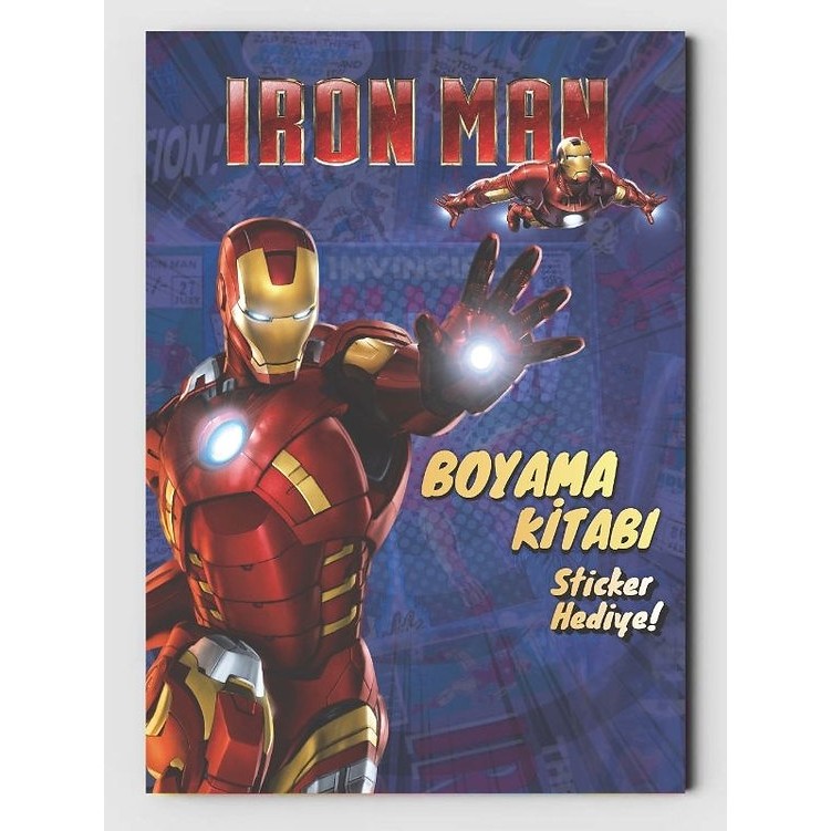 Iron Man Boyama Kitabı (20 Tam Sayfa), Arka Kapak Poster Hediyeli (+1 Sayfa Sticker) Diğer Fiyatı