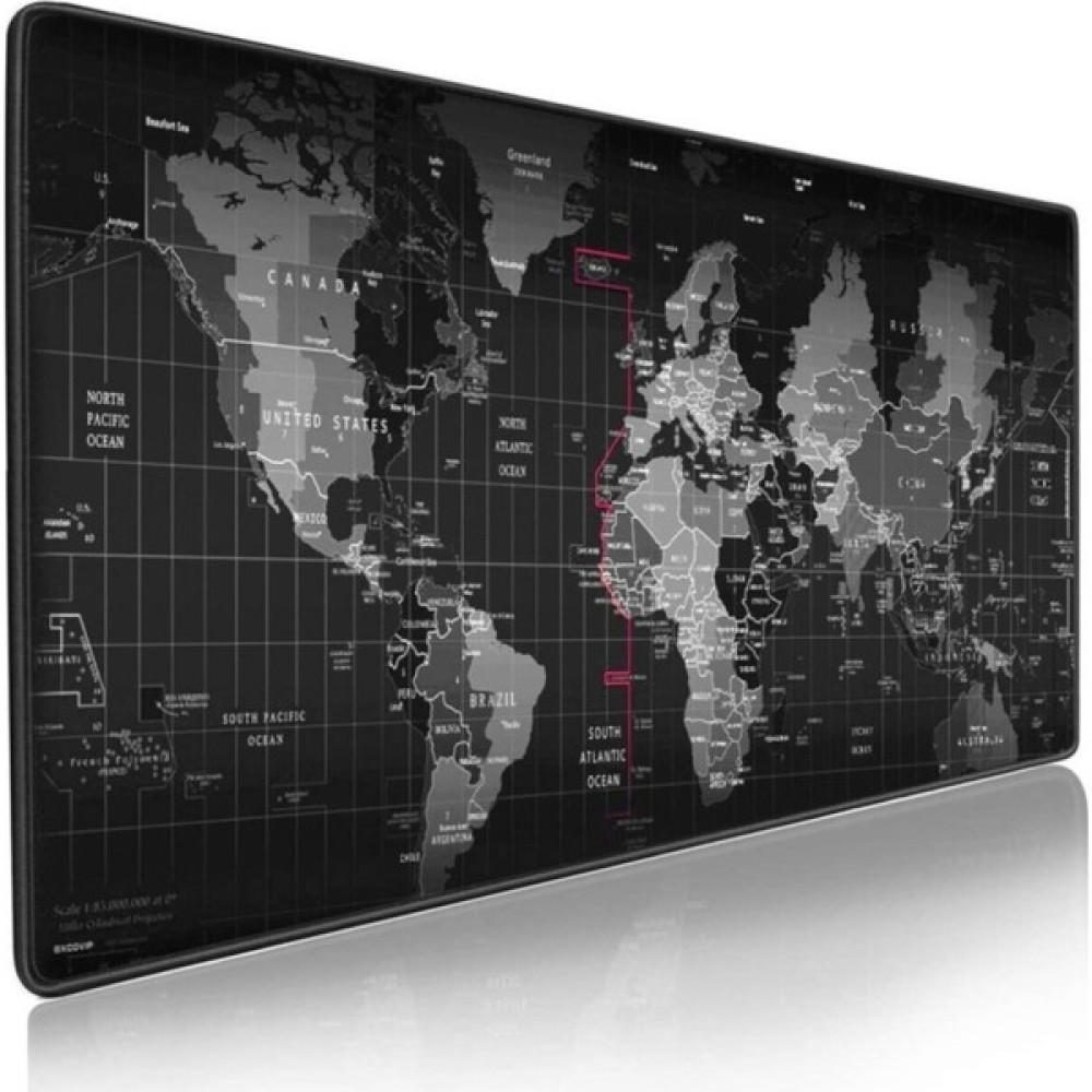İrontech 90x40 cm Black Dünya Desenli Dikişli Kaydırmaz Taban Oyunucu MousePad Gaming Mouse Pad Fiyatı