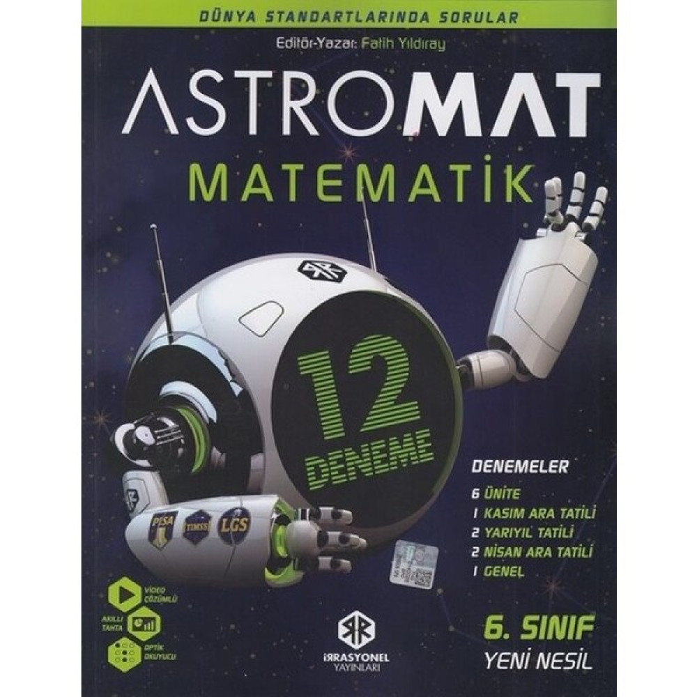 İrrasyonel Yayınları 6. Sınıf Astromat Matematik 12'li Yeni Nesil Deneme Kaynak Kitapları Fiyatı