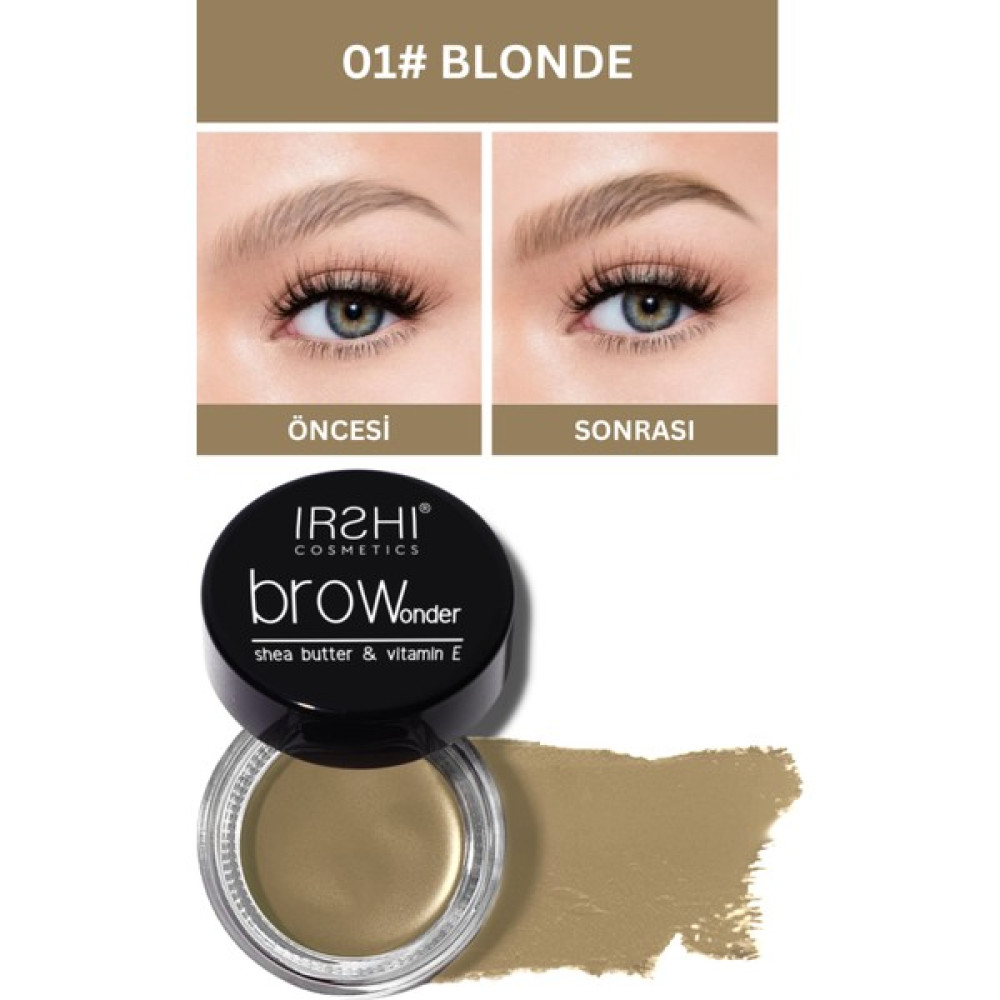IRSHI BroWonder Açık Kumral Kaş Pomadı - Kaş Kalemi - Kaş Farı - Renkli Kaş Jeli - E Vitamini & Shea Yağı İçerikli - Paraben ve Sülfat İçermez - Te... Makyaj Ürünleri Fiyatı