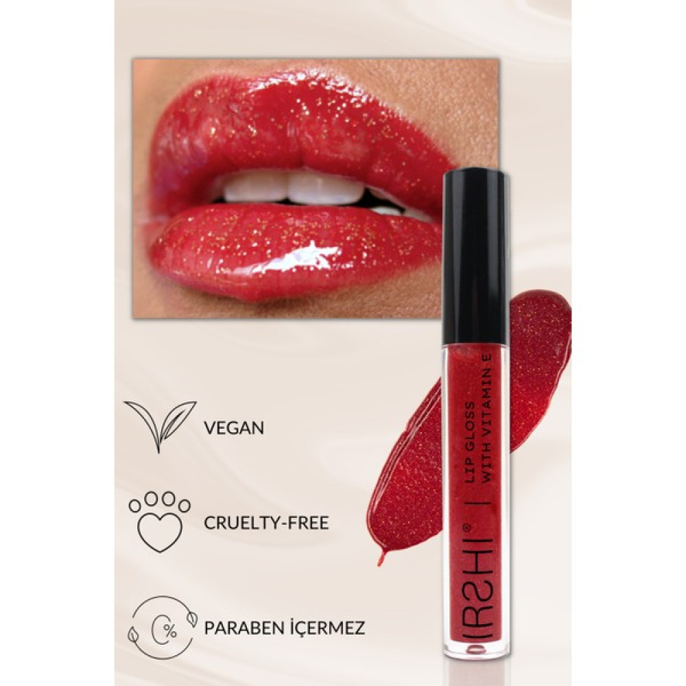 IRSHI - Simli Dudak Parlatıcısı - Shimmery Lip Gloss - Dear Santa - Vegan & Cruelty-free - 5 ml - KIRMIZI Rujlar & Dudak Parlatıcıları Fiyatı