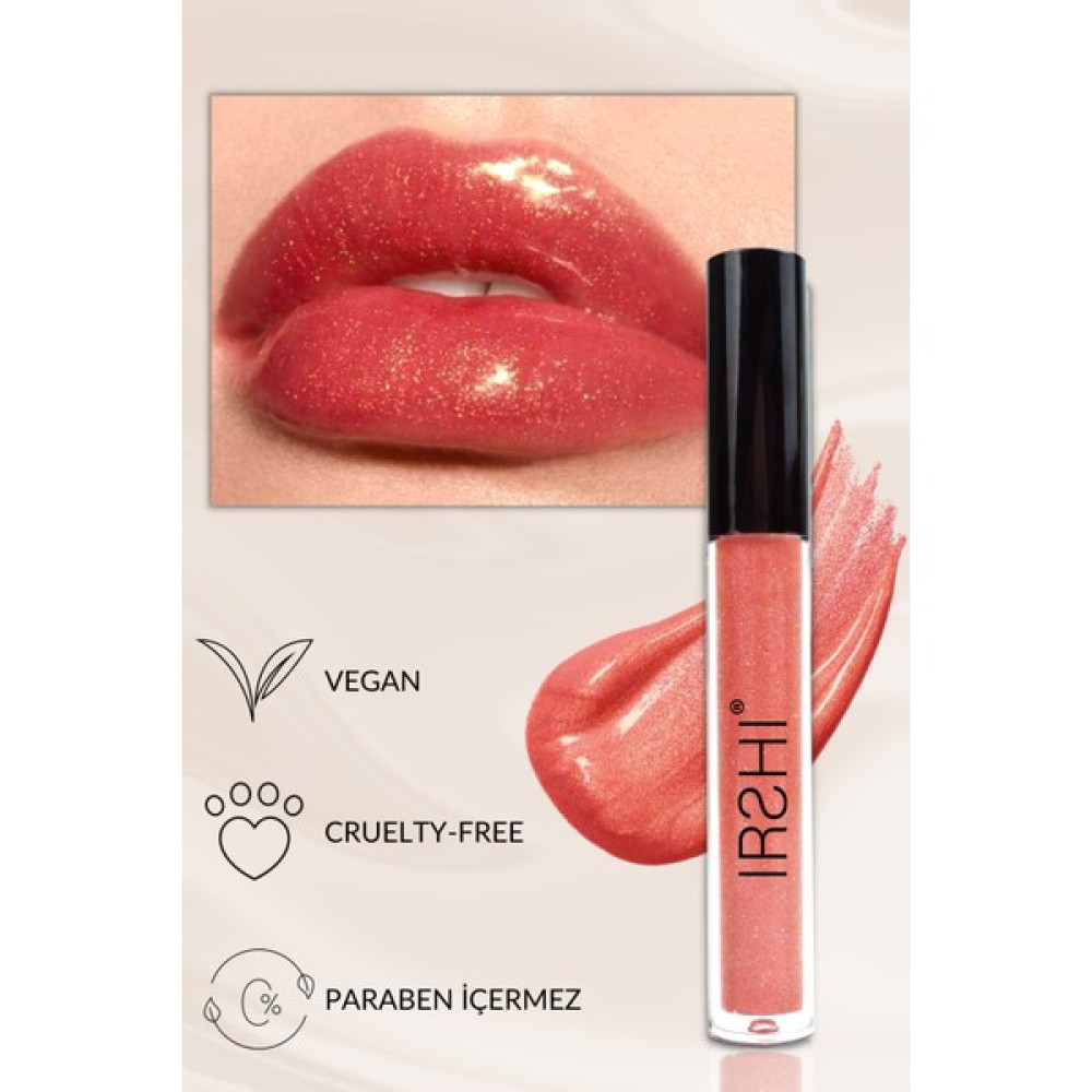 IRSHI - Simli Dudak Parlatıcısı - Shimmery Lip Gloss - Helios - Vegan & Cruelty-free - 5 ml - PEMBE Rujlar & Dudak Parlatıcıları Fiyatı