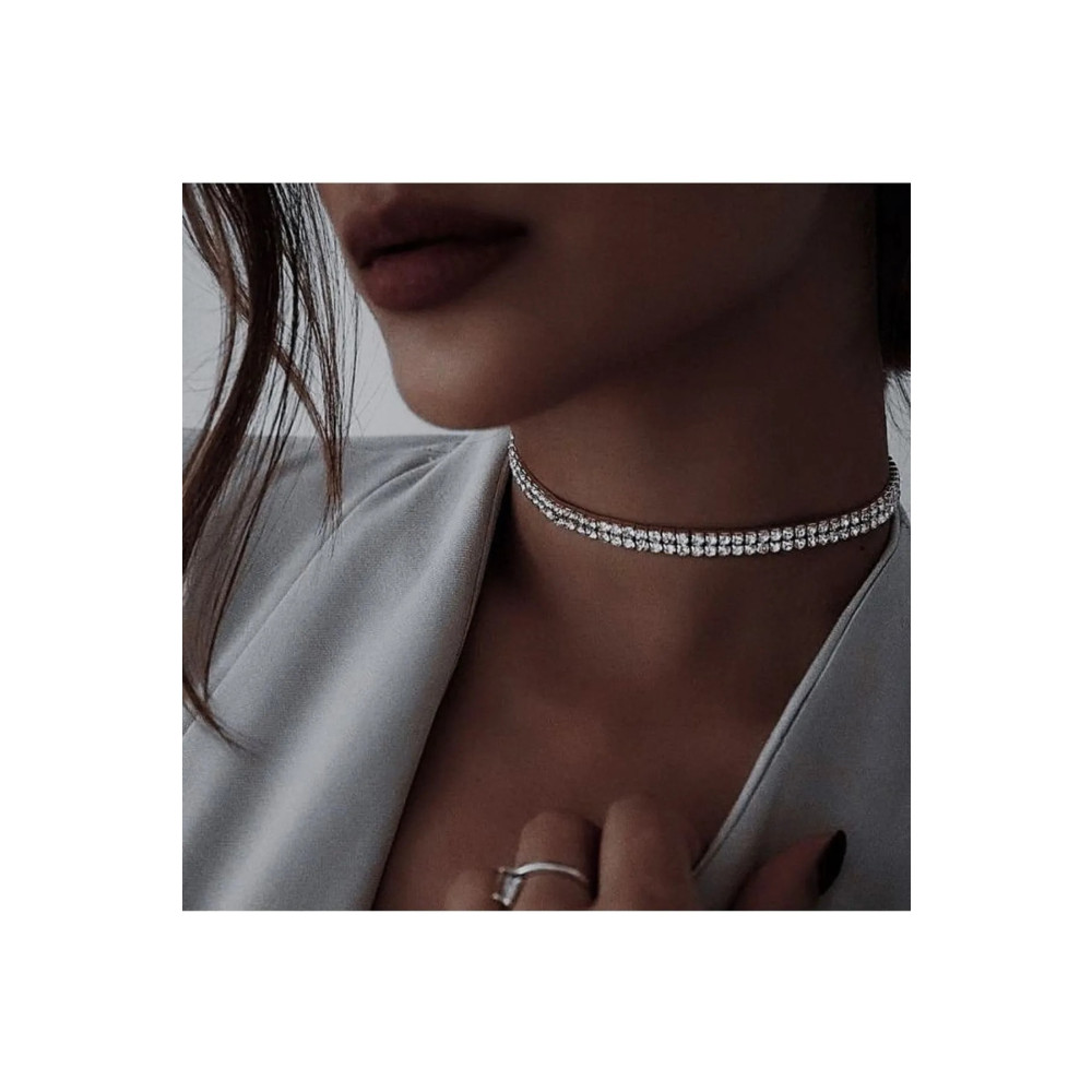irva collection Su Yolu Taşlı Choker Tasma Bijuteri Kolye Fiyatı