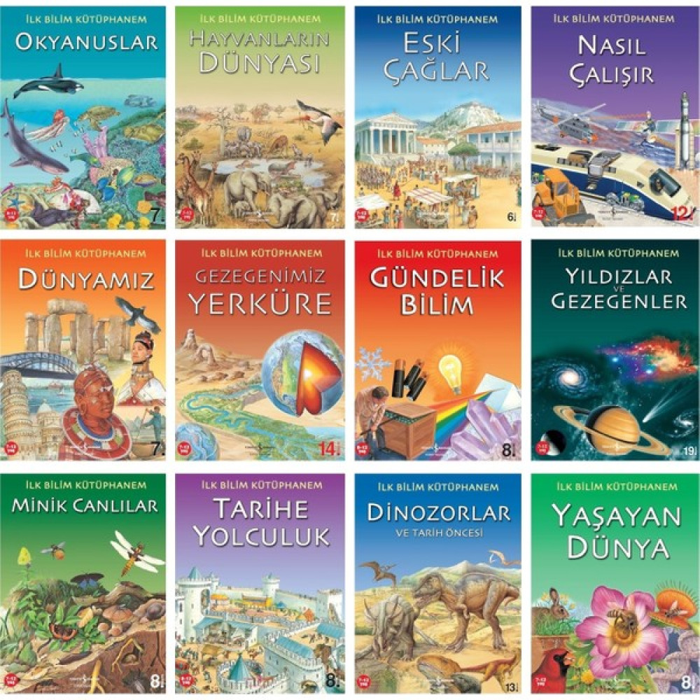 İş Bankası Kültür Yayınları Ilk Bilim Kütüphanem 12 Kitap Seti - Kolektif Çocuk Oyuncağı Fiyatı