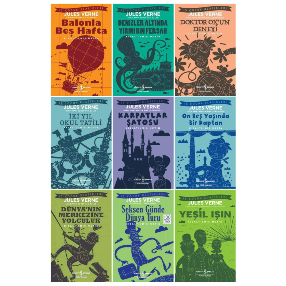 İş Bankası Kültür Yayınları Jules Verne Çocuk Klasikleri 9 Kitap Set Çocuk Öykü Fiyatı