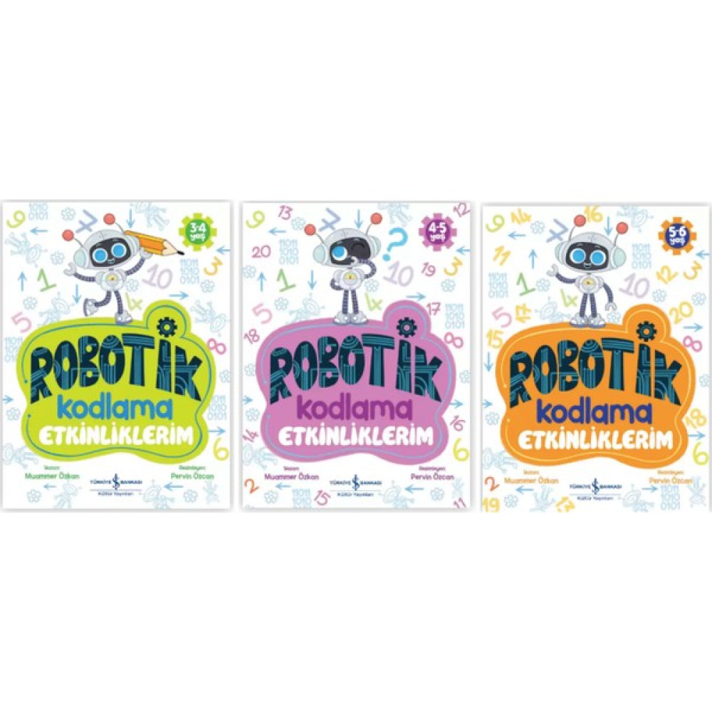 İş Bankası Kültür Yayınları Robotik Kodlama Etkinliklerim - 3-6 Yaş - 3 Kitap Set - Muammer Özkan Zeka Geliştirici Kitaplar Fiyatı