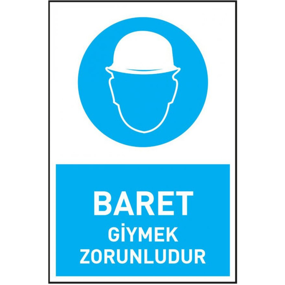Is Guvenligi Levhasi Baret Giymek Zorunludur Uyari - Isaret Levhasi(Bant Hediye) Güvenlik Cihazları Fiyatı