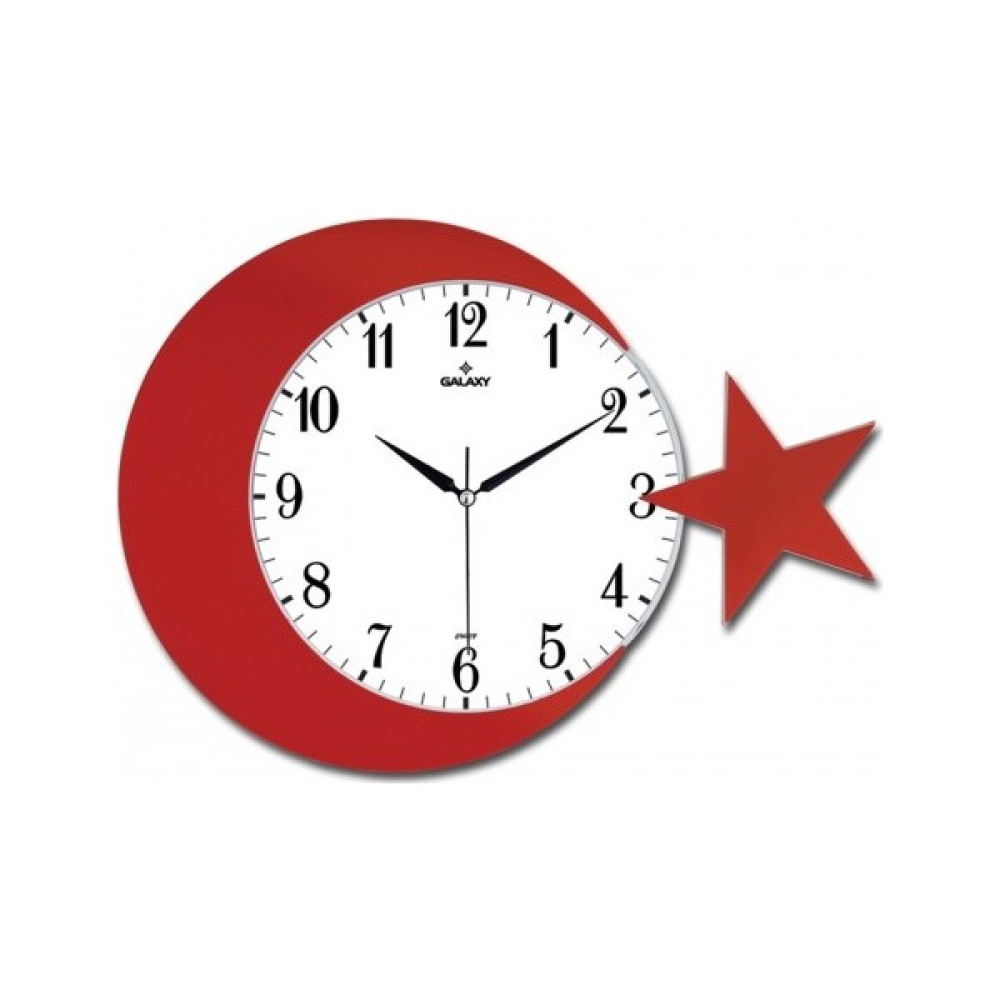 İş Saat Ay Yıldız Duvar Saati Dekoratif Saat Fiyatı