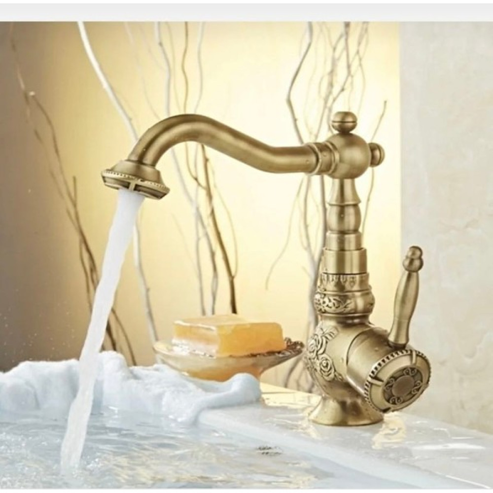 İsaoğlu Eskitme Lavabo Bataryası Antik Eskitme Musluk Işlemeli Vintage Lavabo Bataryası Bataryalar & Musluklar Fiyatı