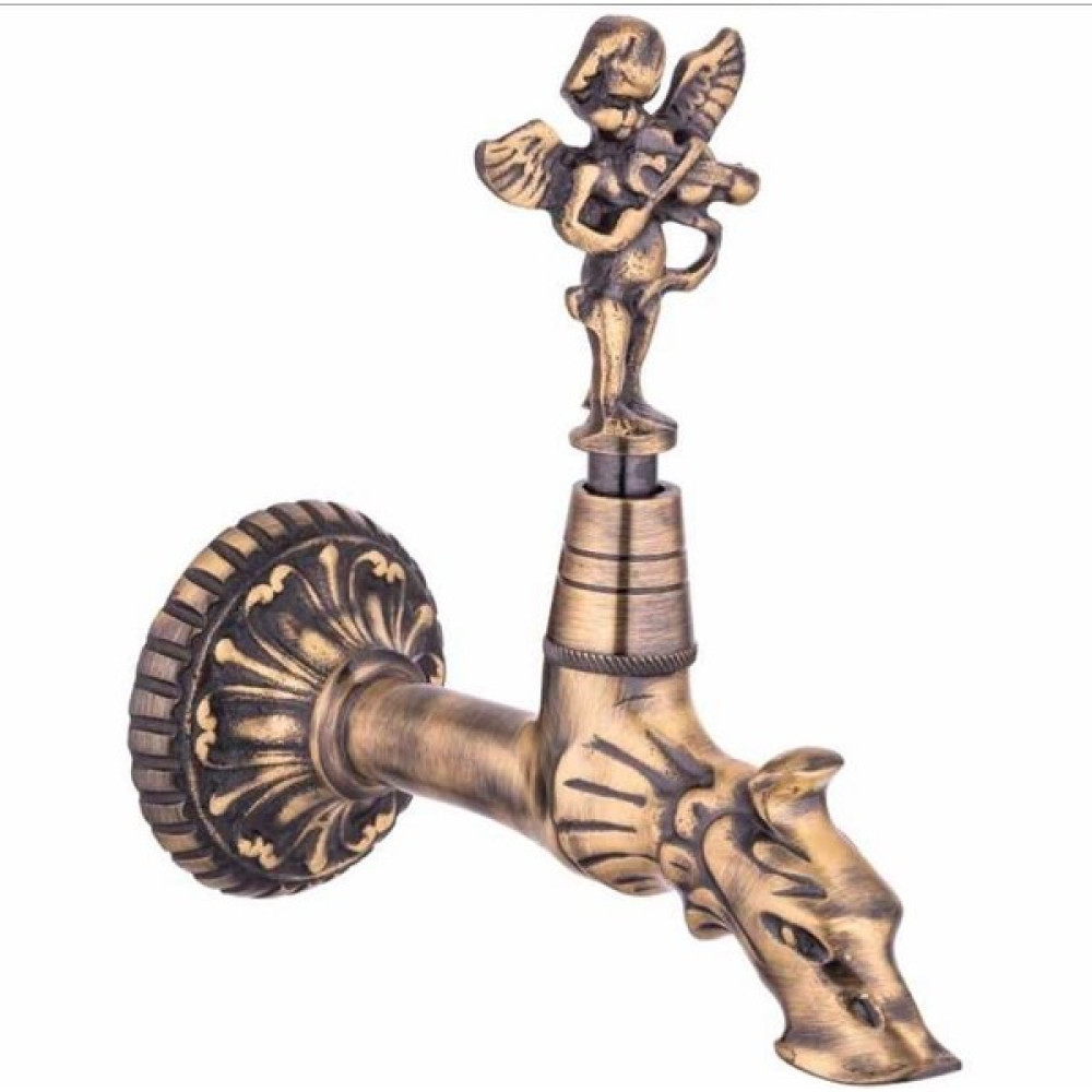 İsaoğlu Kurna Musluğu Antik Gold Renk Melek Tasarım Hamam Kurna Musluğu Vintage - 1 Adet Musluklar Fiyatı
