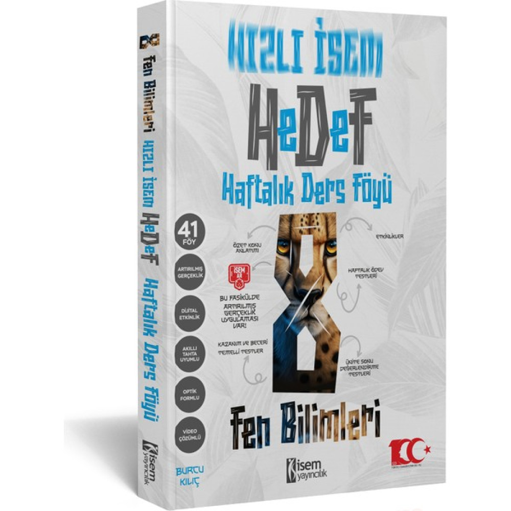 İSEM Yayıncılık 2024 Hızlı Isem Hedef 8. Sınıf Fen Bilimleri Haftalık Ders Föyü Ders Sınav Kitapları Fiyatı