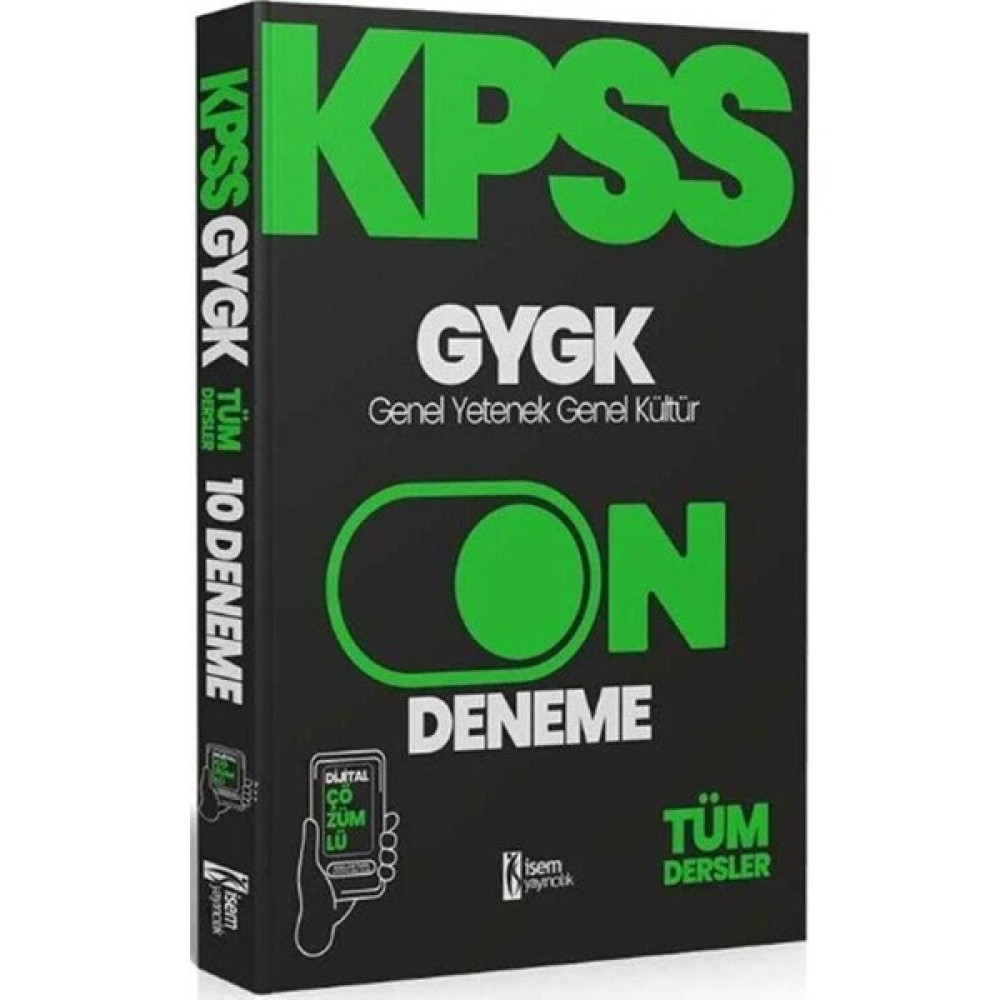 İSEM Yayıncılık 2024 KPSS Genel Yetenek Genel Kültür 10 Deneme Ders Sınav Kitapları Fiyatı