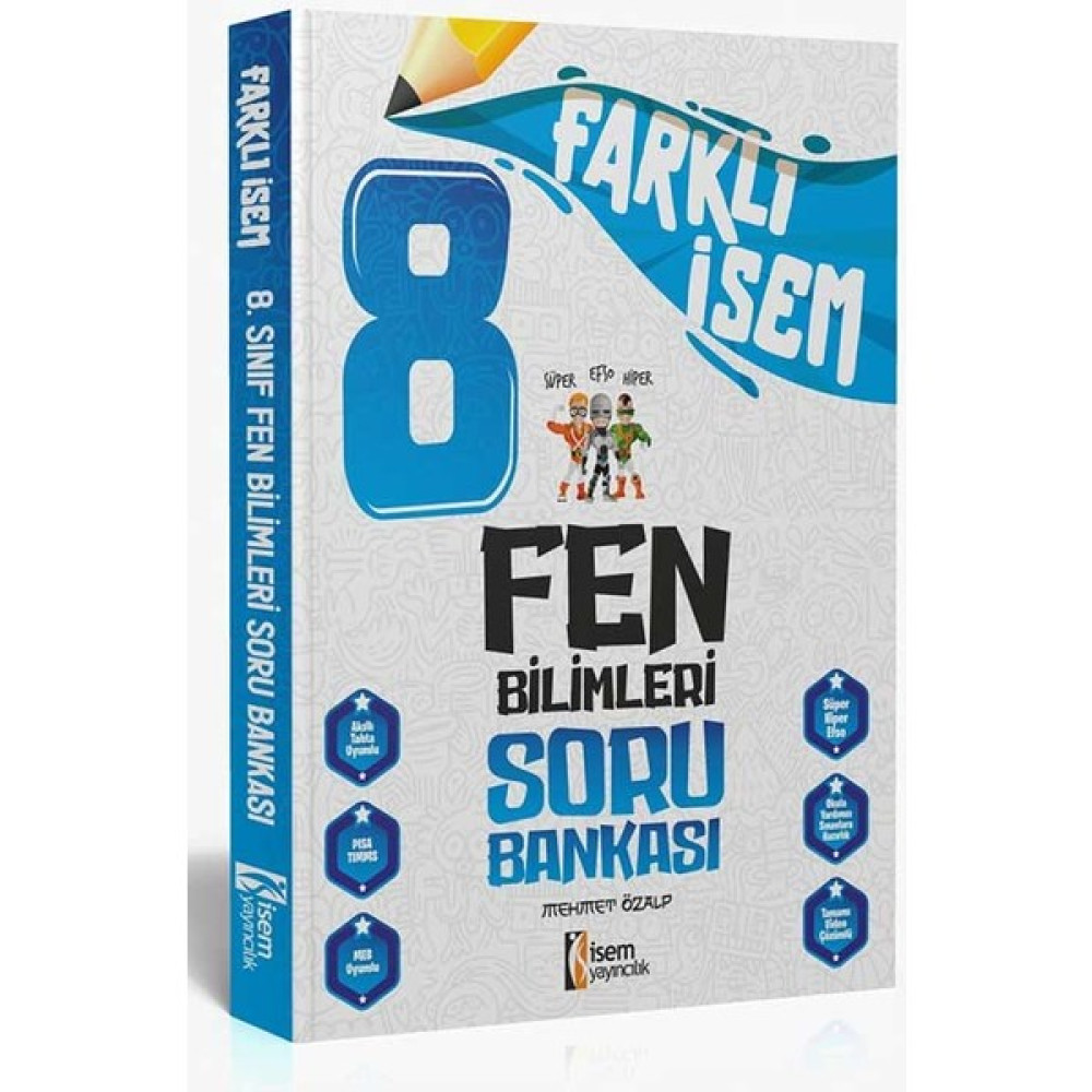 İSEM Yayıncılık 8. Sınıf Fen Bilimleri Soru Bankası Kaynak Kitapları Fiyatı