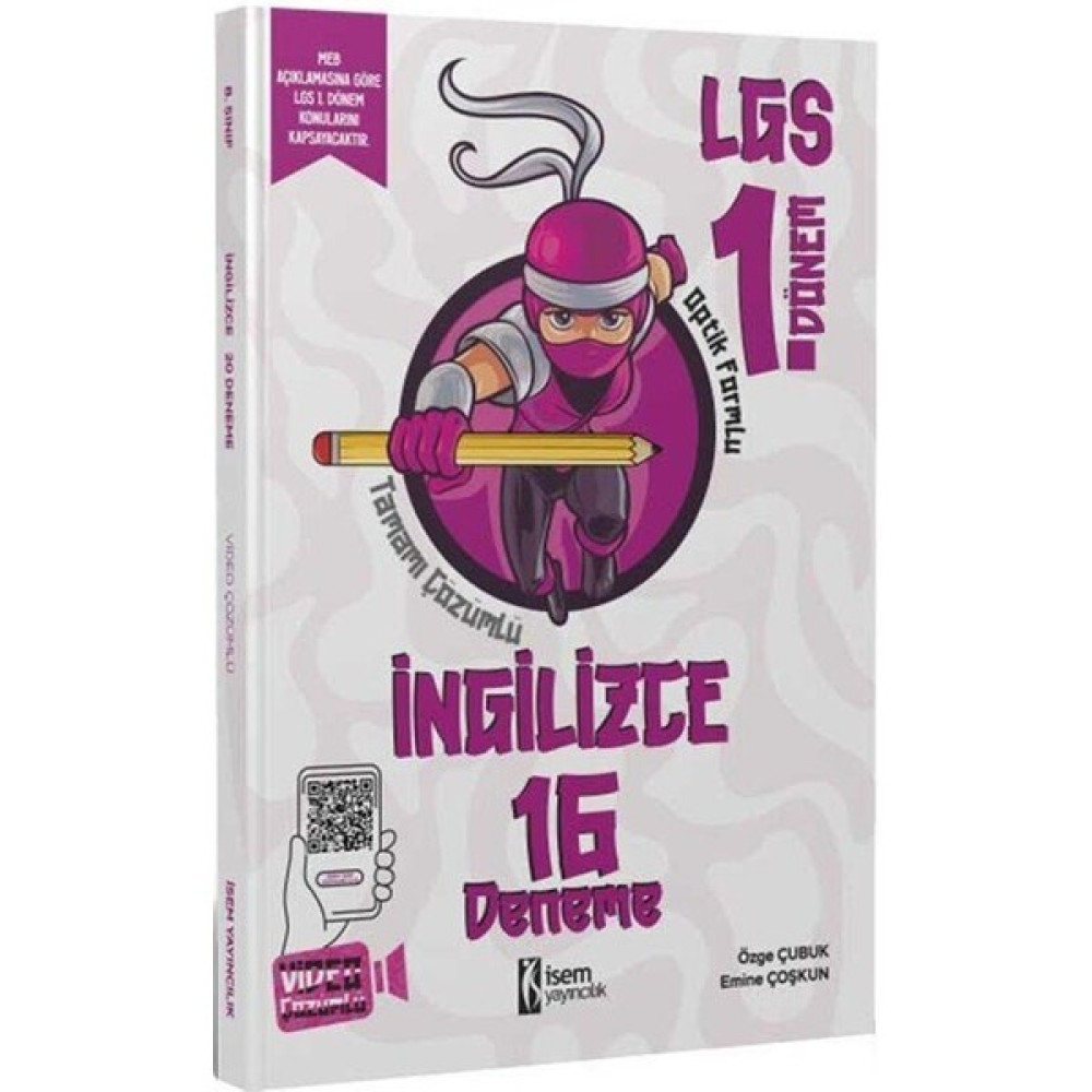 İSEM Yayıncılık 8. Sınıf Lgs 1. Dönem Ingilizce 16 Branş Deneme Isem Yayınları Kaynak Kitapları Fiyatı