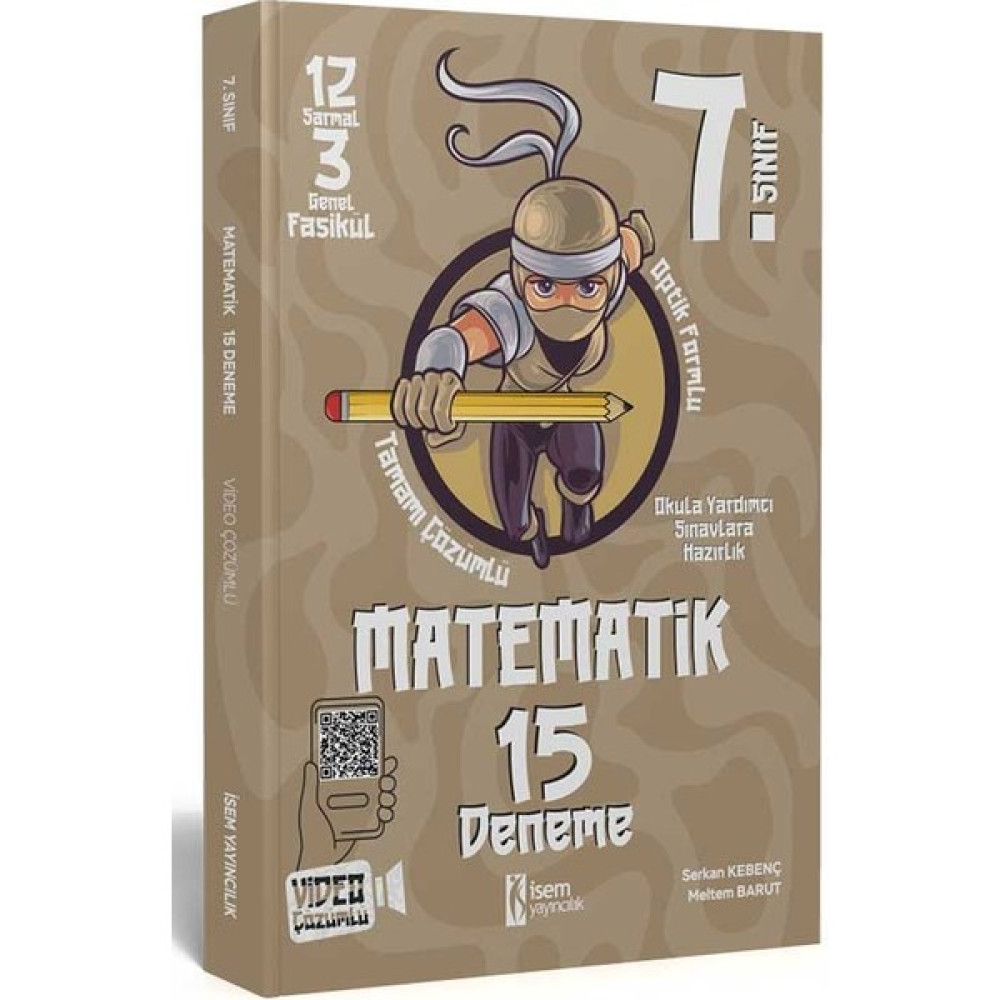 İSEM Yayıncılık Isem Yayınları 7. Sınıf Matematik 15 Deneme Video Çözümlü Kaynak Kitapları Fiyatı