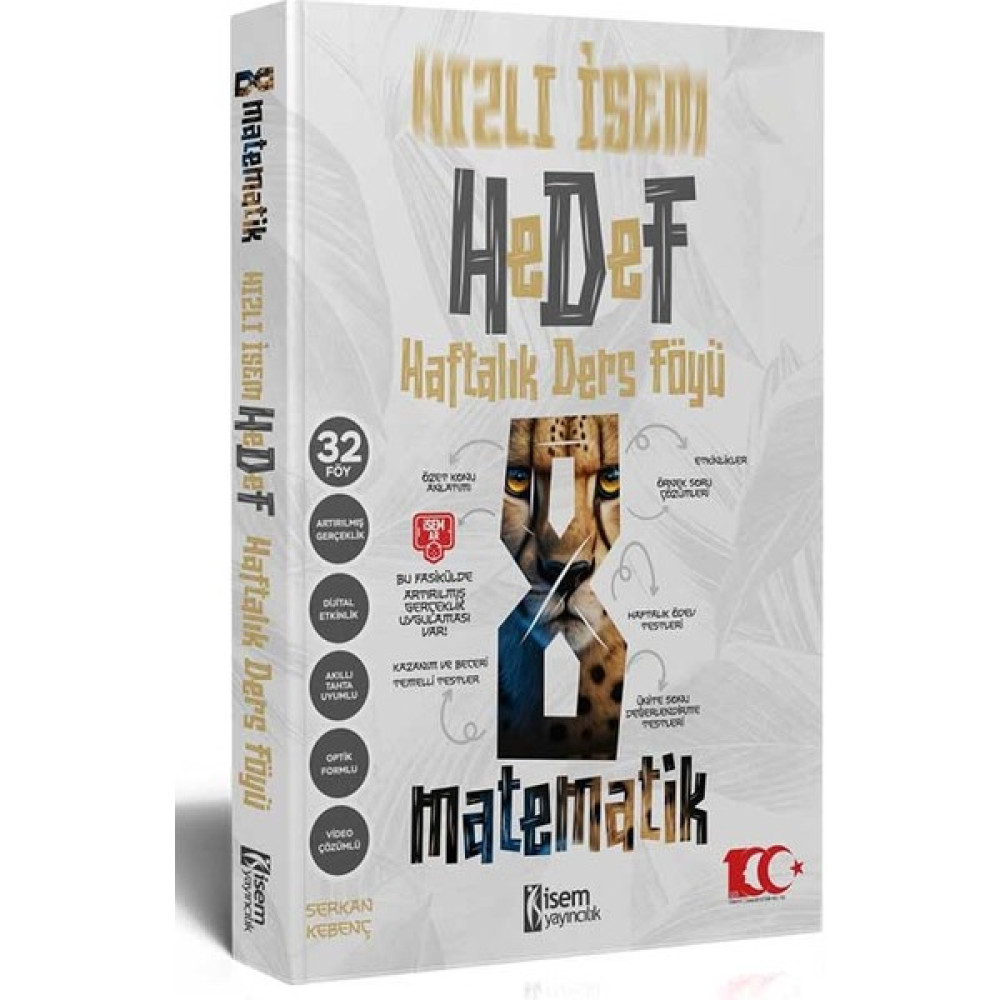 İSEM Yayıncılık Isem Yayınları 8. Sınıf Hızlı Isem Matematik Hedef Haftalık Ders Föyü Kaynak Kitapları Fiyatı