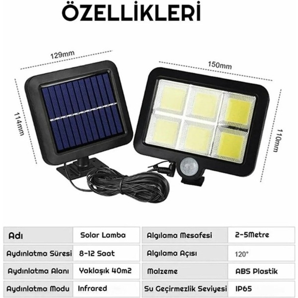 İsg Store Hareket Sensörlü Güneş Enerjili Solar Şarjlı Bahçe LED Aydınlatma 3 Modlu LED Duvar Lambası Dış Mekan & Bahçe Oyuncakları Fiyatı