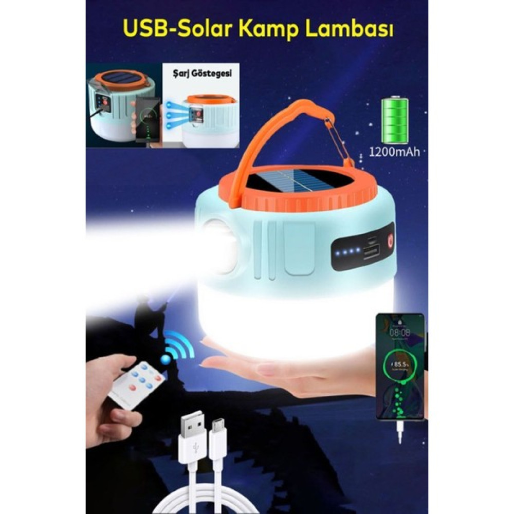 İsg Store Kamp Çadır Lambası ,ledli El Feneri,ışıldak ,güneş Enerjili,solar USB Şarjlı,gece Aydınlatma Dış Mekan & Bahçe Oyuncakları Fiyatı