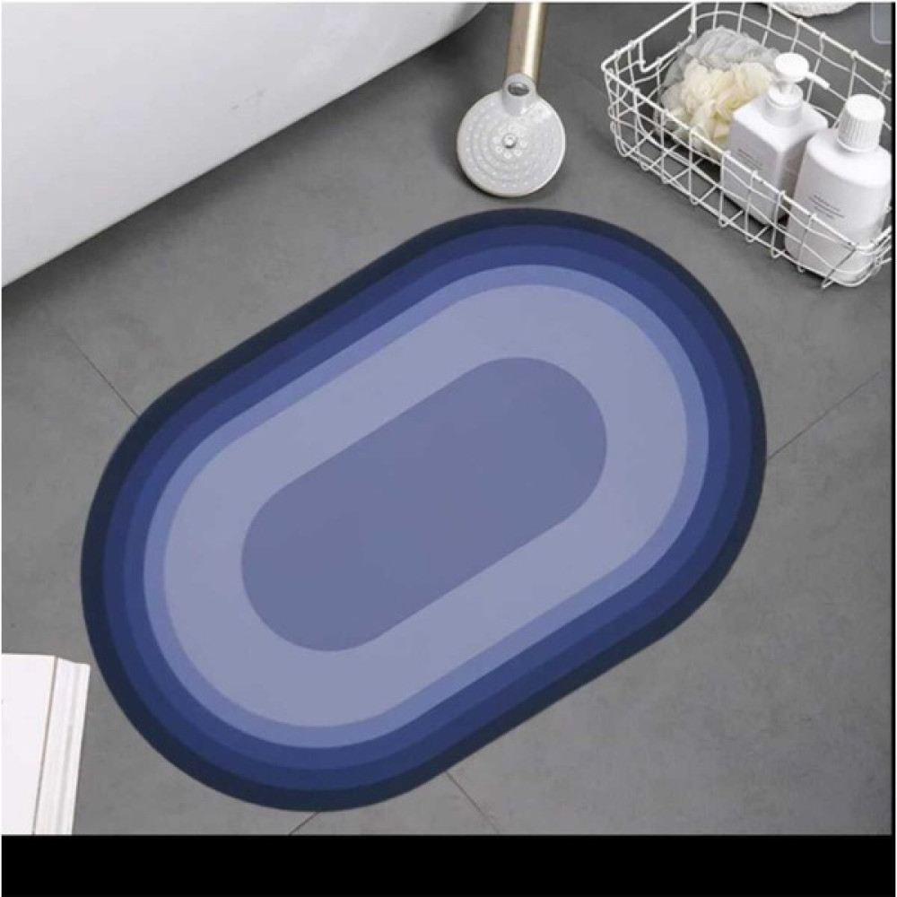 İsg Store Kaymaz Tabanlı Su Emici Abdest ,banyo ve Mutfak Paspası 58X38CM Mavi Gri Renk Yazısız Model Klozet Takımı Fiyatı