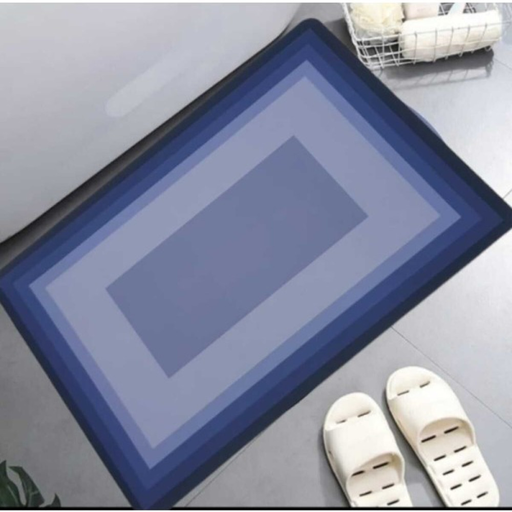 İsg Store Kaymaz Tabanlı Su Emici Abdest ,banyo ve Mutfak Paspası 58X38CM Mavi Gri Yazısız Model Klozet Takımı Fiyatı