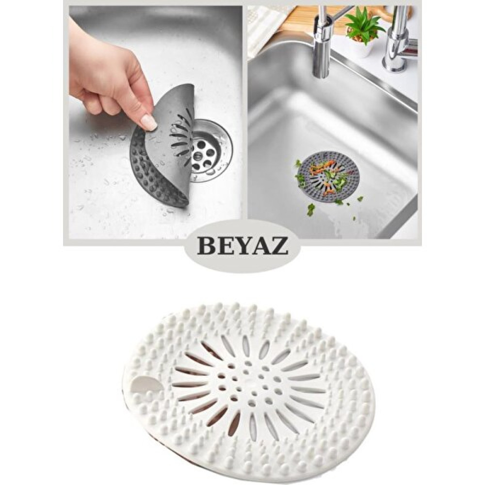 İsg Store Süzgeçli Lavabo Banyo Küvet Tıkacı, Yuvarlak Evye Küvet Banyo Gider Kapağı Beyaz Renk Banyo Aksesuarları Fiyatı