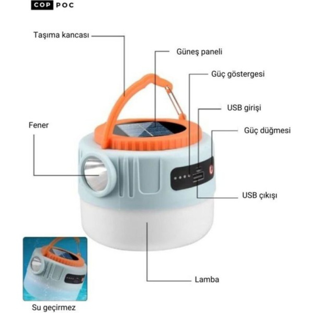 İsg Store USB Şarjlı,gece Aydınlatma Kamp Çadır Lambası ,ledli El Feneri,ışıldak ,güneş Enerjili,solar Dış Mekan & Bahçe Oyuncakları Fiyatı