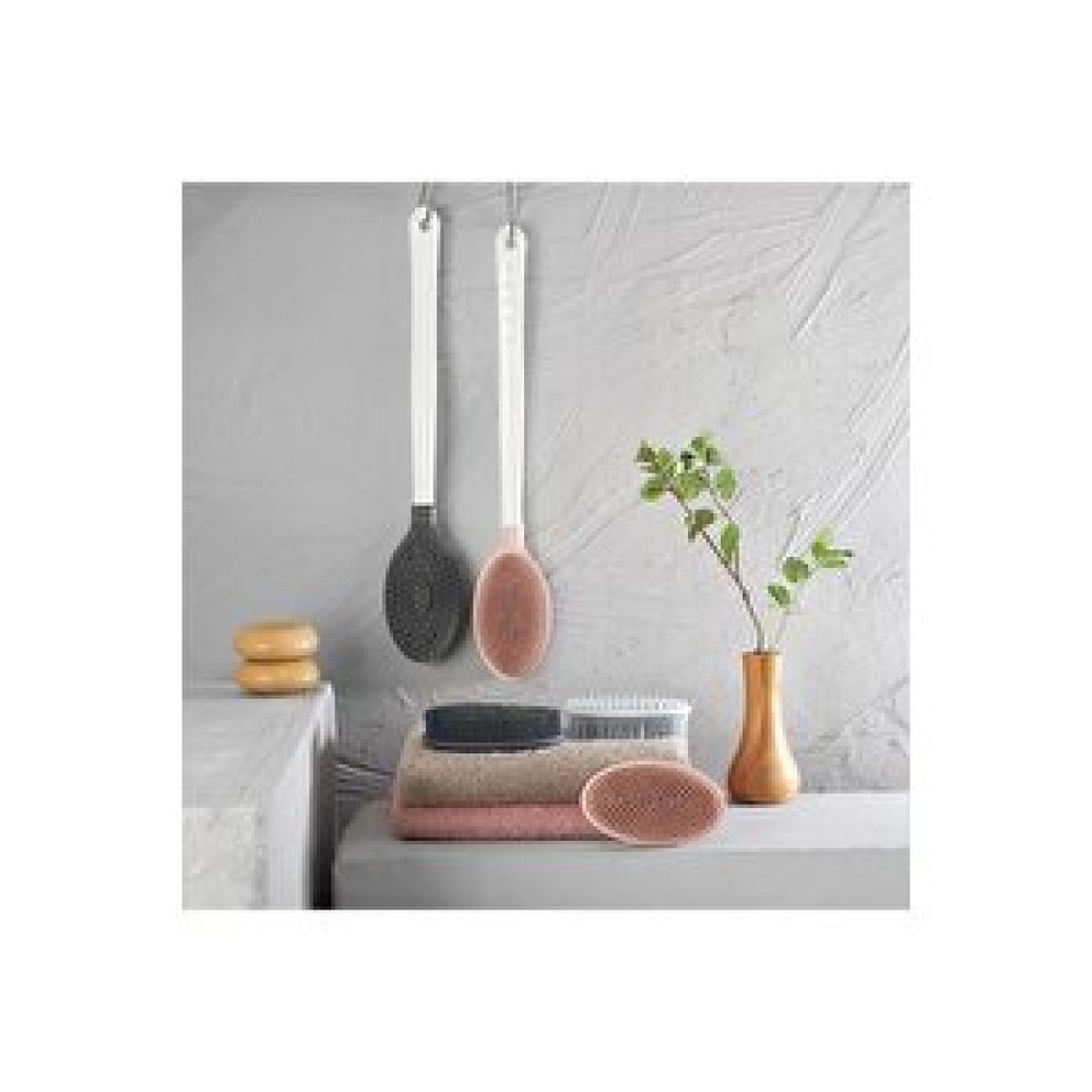 İsgstore Çift Taraflı Banyo Duş Vücut Fırçası Yumuşak Uzun Saplı Sırt Kese Masaj Fırçası Pembe Vücut Bakımı Fiyatı