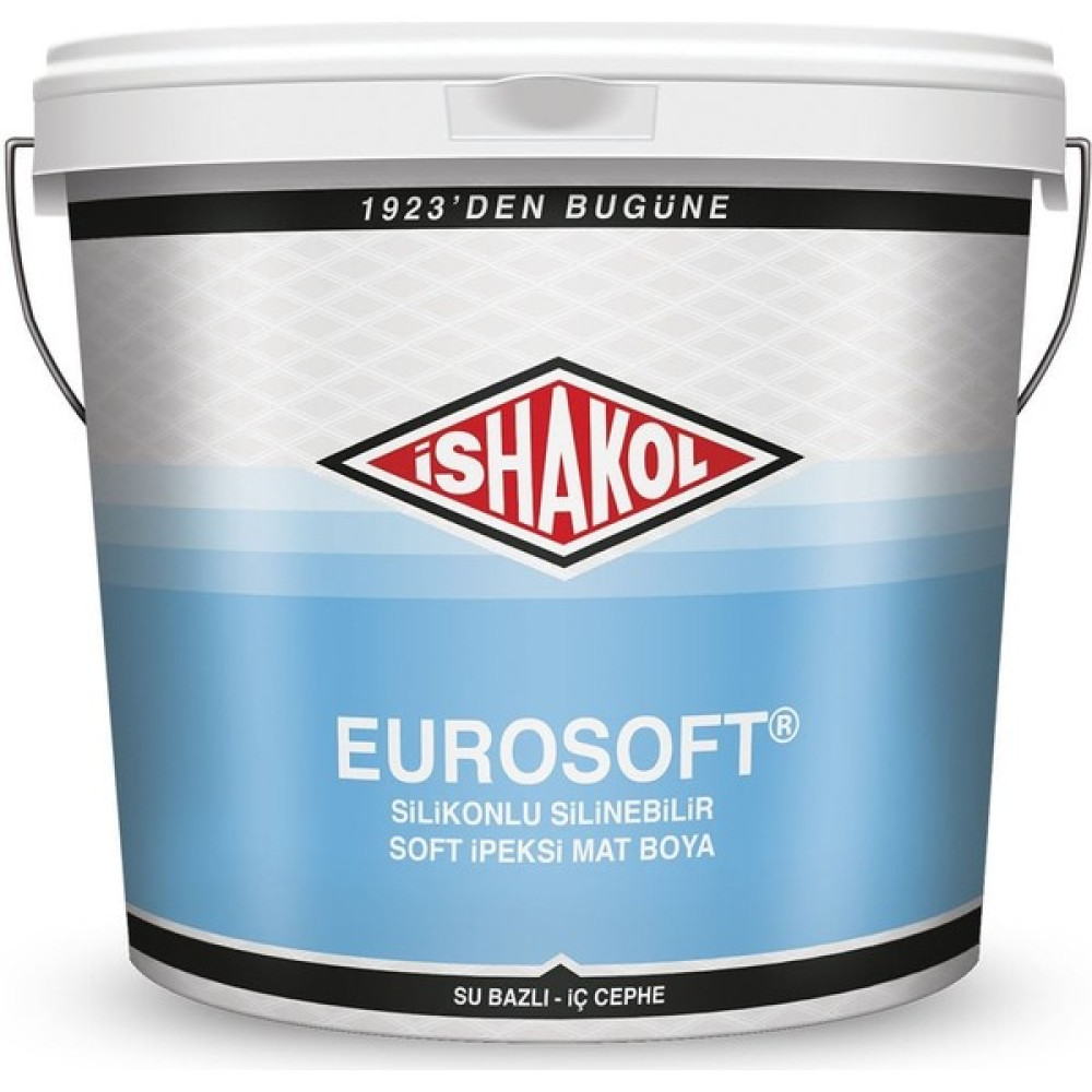 İshakol Eurosoft Silikonlu Silinebilir Soft Ipeksi Mat Boya İshakol Eurosoft Silikonlu Silinebilir Soft Ipeksi Mat Boya Azra 15 L/ (1) - 15 LT İç Cephe Duvar Boyası Fiyatı