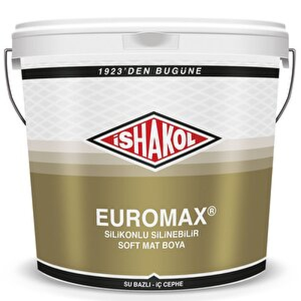 İshakol İshakol Euromax Silikonlu Silinebilir Soft Mat Boya Aleyna - 15 L Aleyna İç Cephe Duvar Boyası Fiyatı