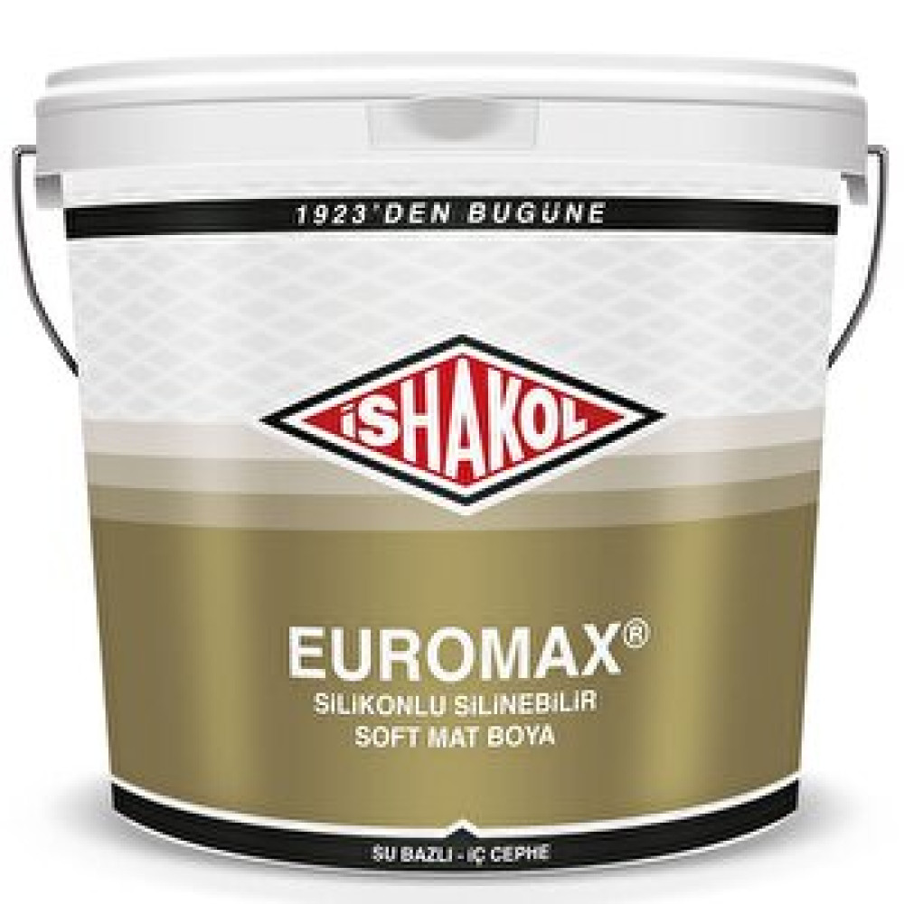 İshakol İshakol Euromax Silikonlu Silinebilir Soft Mat Boya Has Bahce - 15 L Has Bahçe İç Cephe Duvar Boyası Fiyatı