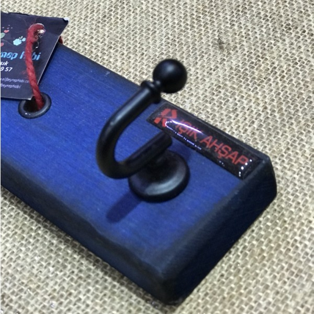 Işık Ahşap 3 Kancalı Mutfak Banyo ve Anahtar Askısı 30 x 4,7 cm - Lacivert Eşya Saklama / Düzenleme Fiyatı